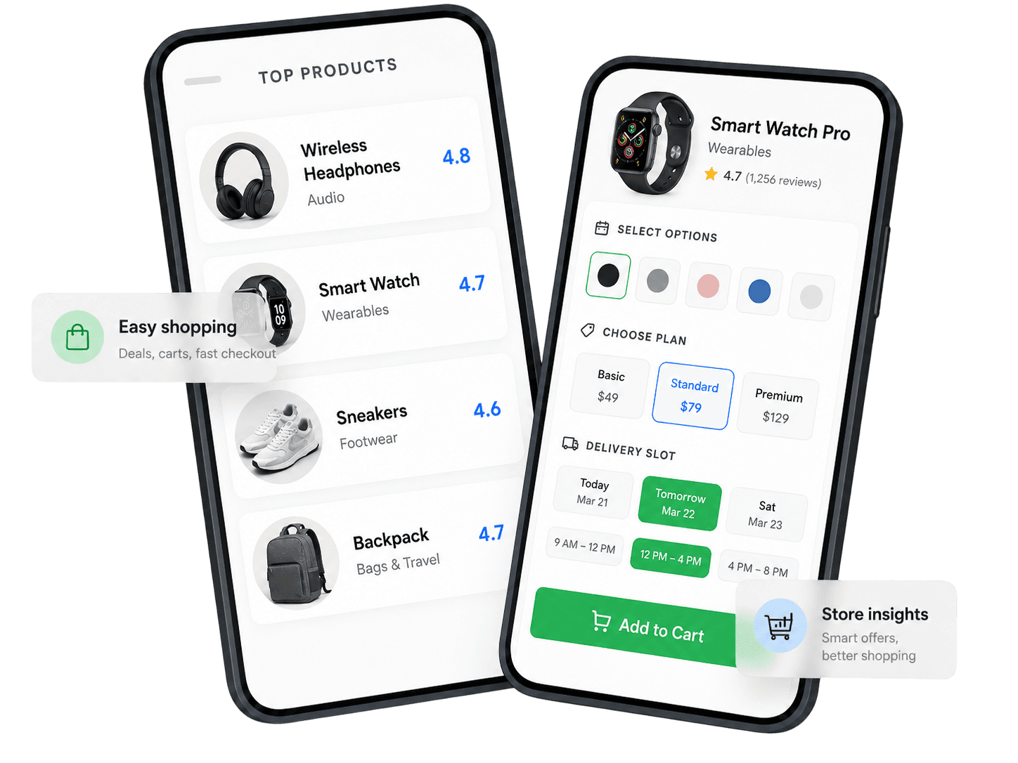 E-commerce application preview