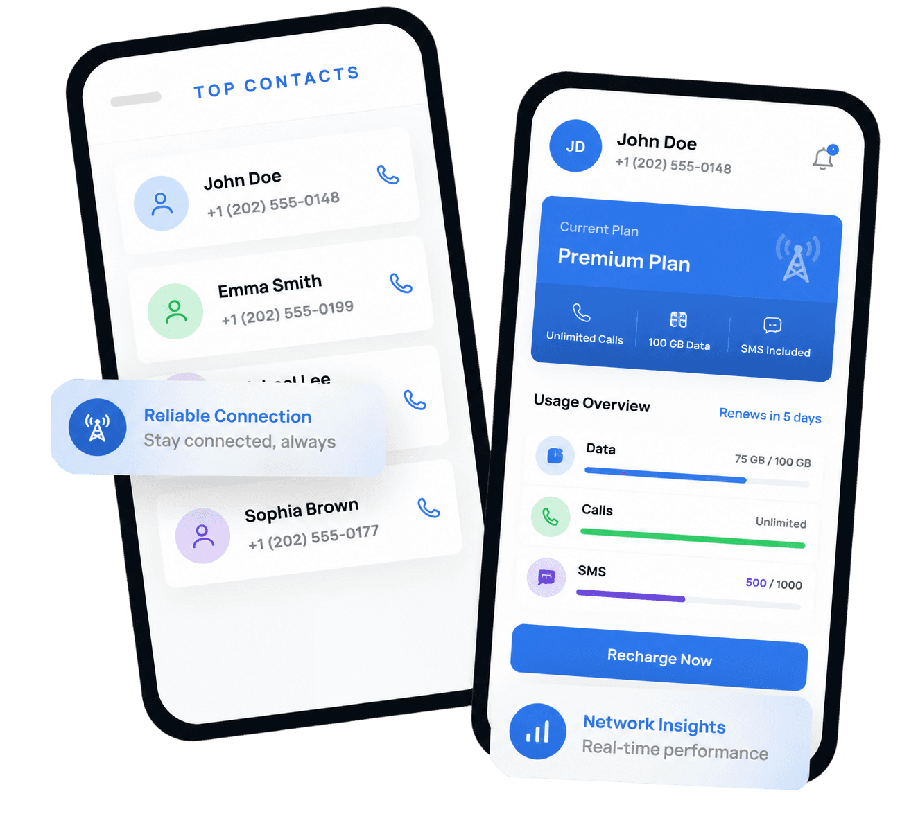 Telecommunication application preview